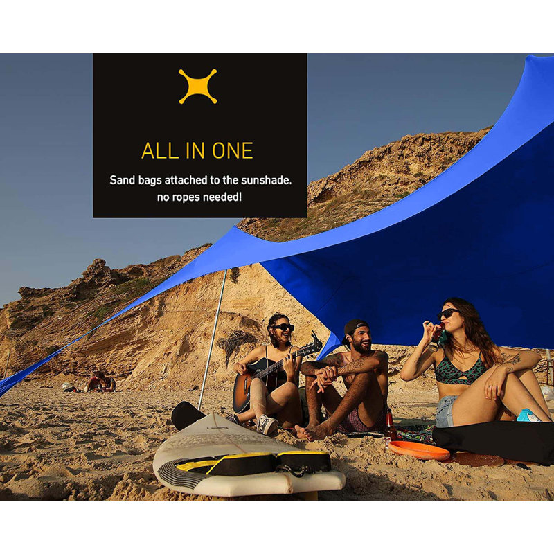 Skybed Beach & Outdoor Sun Shade by Skybed Large 7'x7' PopUp Style